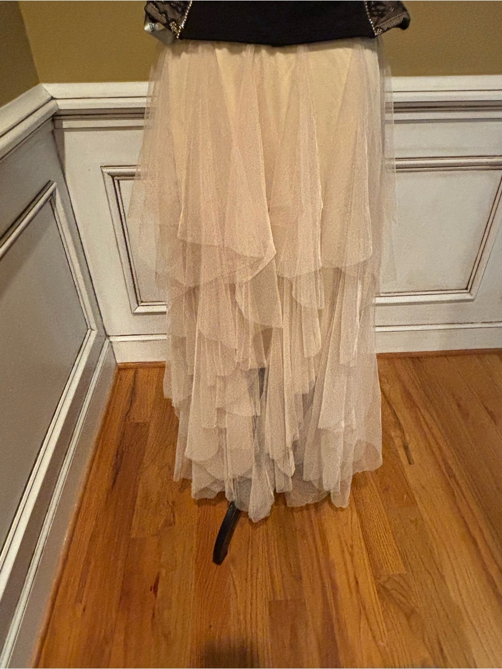 easel Layered Tulle Maxi Skirt in Blush Pink - Picture 2 of 3